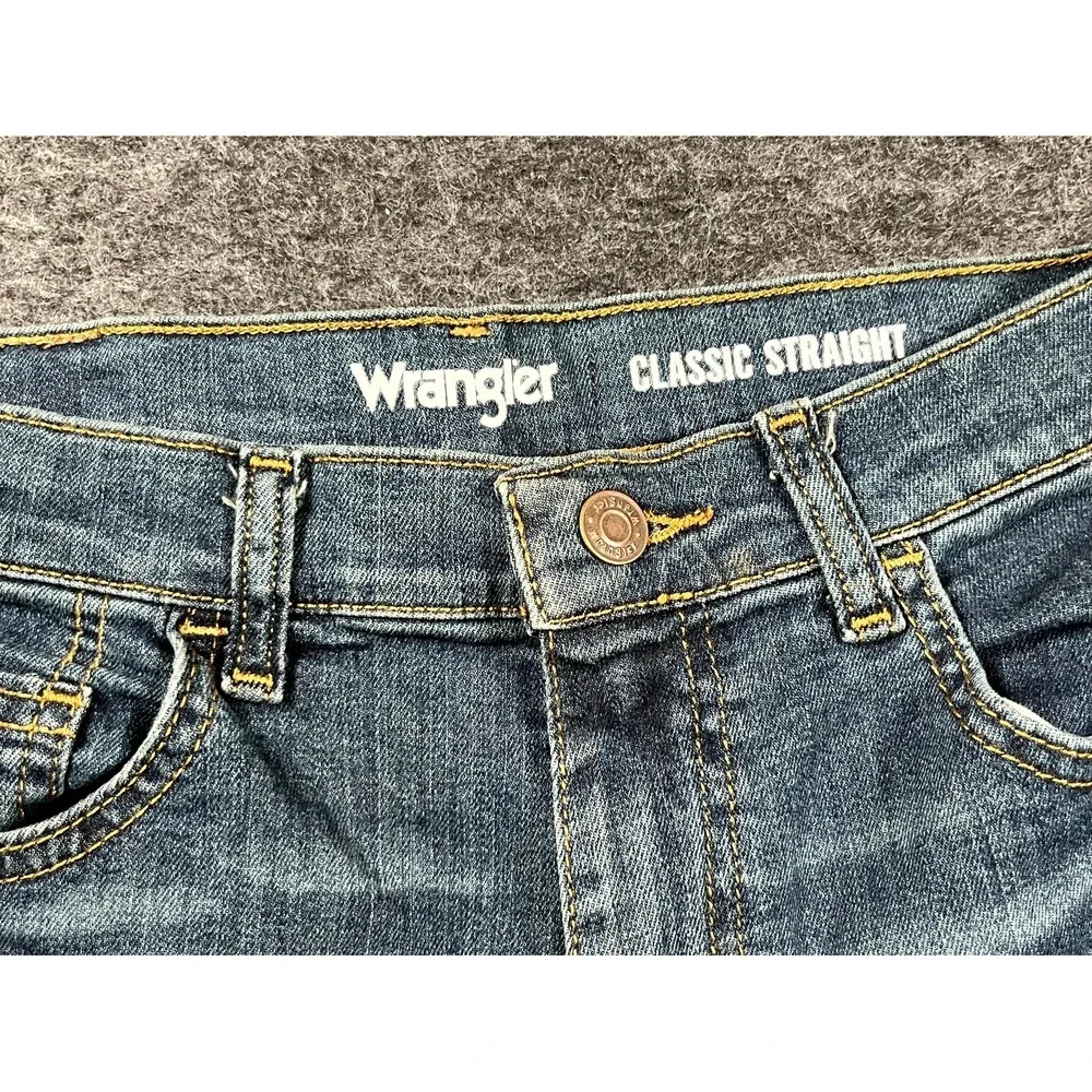 Wrangler 5 Star Jeans Boys 14 Blue Denim Cotton Medium Wash Classic‎ Fit